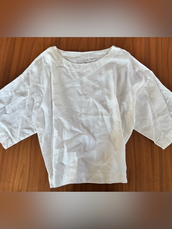 J. Jill Tops - Pure Jill J. Jill White Linen Boxy Top Size Medium